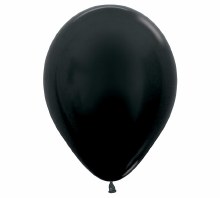 Latex Balloon 11" Metallic Black