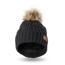 Britt's Knits Original Pom Hat Black