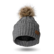 Britt's Knits Original Pom Hat Gray