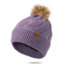 Britt's Knits Mainstay Pom Hat Purple