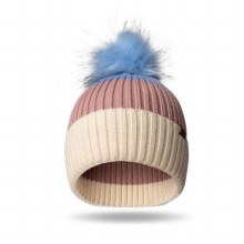 Britt's Knits Kids Pom Hat Blue