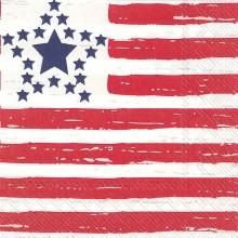 Cocktail Napkin Distressed Flag