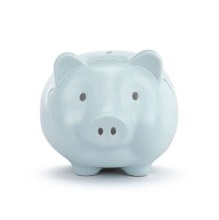 Ceramic Classic Piggy Bank Blue