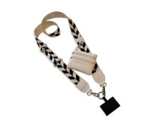 Clip & Go Strap Black & Cream Chevron