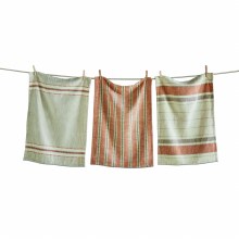 Dishtowels Set of 3 Winter White & Orange