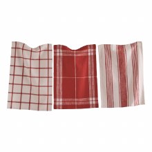 Dishtowel Classic Set of 3 Red