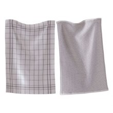 Classic Terry Dish Towel Set of 2 Gray