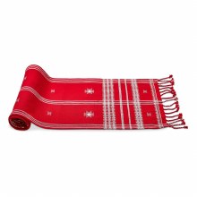 Runner Peak Red & White with Fringe