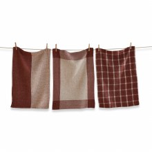 Mae Waffle Dishtowels Set of 3 Brick