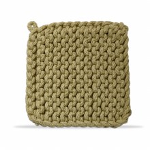 Crochet Trivet Lettuce Green