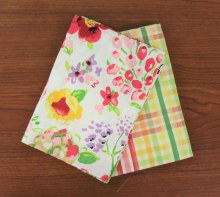 Dish Towel S/2 Fresh Flower Garden