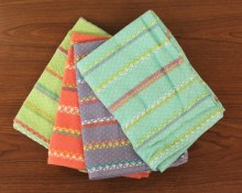 Spring Stripe Dish Towel S/4