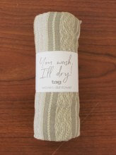 Wave Stripe Dishtowel Tan