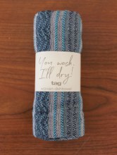 Wave Stripe Dishtowel Blue