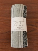 Wave Stripe Dishtowel Gray