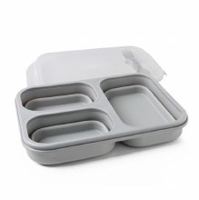 Krumbs Collapsible Meal Prep Container Gray
