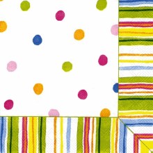 Luncheon Napkin Smart Dots White