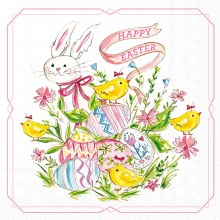 Luncheon Napkin Easter Bunny & Chicks