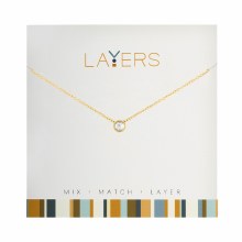 Layers Necklace Gold Single Crystal