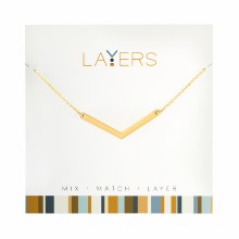 Layers Necklace Gold Wide V