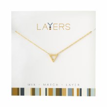 Layers Necklace Gold Triangle Cut