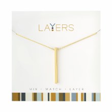 Layers Necklace Gold Single Bar