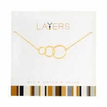 Layers Necklace Gold Trio Open Circle