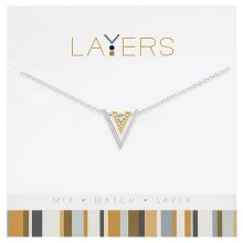 Layers Necklace Two-Tone Triangle