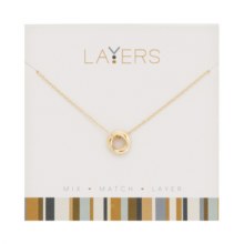 Layers Necklace Gold Three Circle