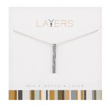 Layers Necklace Silver Bar