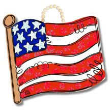 Dk Door Hanger Large Flag