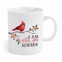 Ceramic Farmhouse Mug I Am With You Always Cardinal