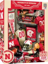 Nebraska Cornhuskers 500 Piece Puzzle Locker Room