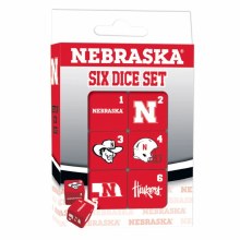 Nebraska Cornhuskers Six Dice Set