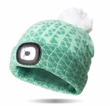 Kids Rechargable LED Beanie Peppermint