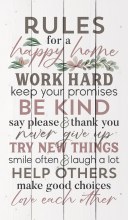 Rules For A Happy Home Pallet Wall Art