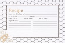 Recipe Cards 4x6 Honeycomb Hiv