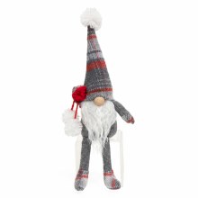 Red & Gray Plaid Gnome 12"