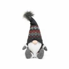 Gray & Red Gnome with Sweater 9.5"