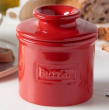 Butter Bell Crock Maraschino Red