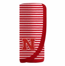 Husker Infant Swaddle Blanket Striped