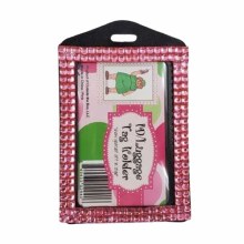 Vertical Bling Id Holder Pink