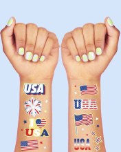 July 4th Foil Temporary Tattoos