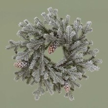 Candle Ring Pinecones with Snow