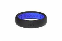 Thin Silicone Ring Midnight Black/Deep Blue Size 4