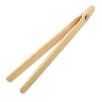 Bamboo Toaster Tongs with Magnet