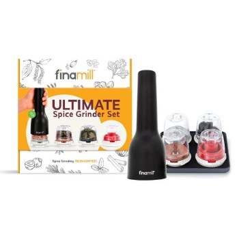 FinaMill Ultimate Spice Grinder Set Black