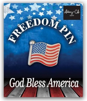 Flag Lapel Pin Silver