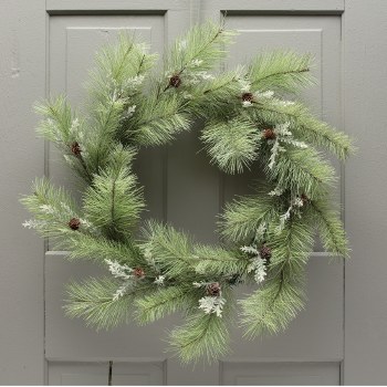Pine Wreath with Pinecones 24"