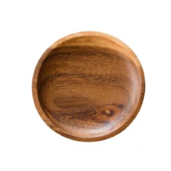Acacia Wood Candle Plate 5.5"